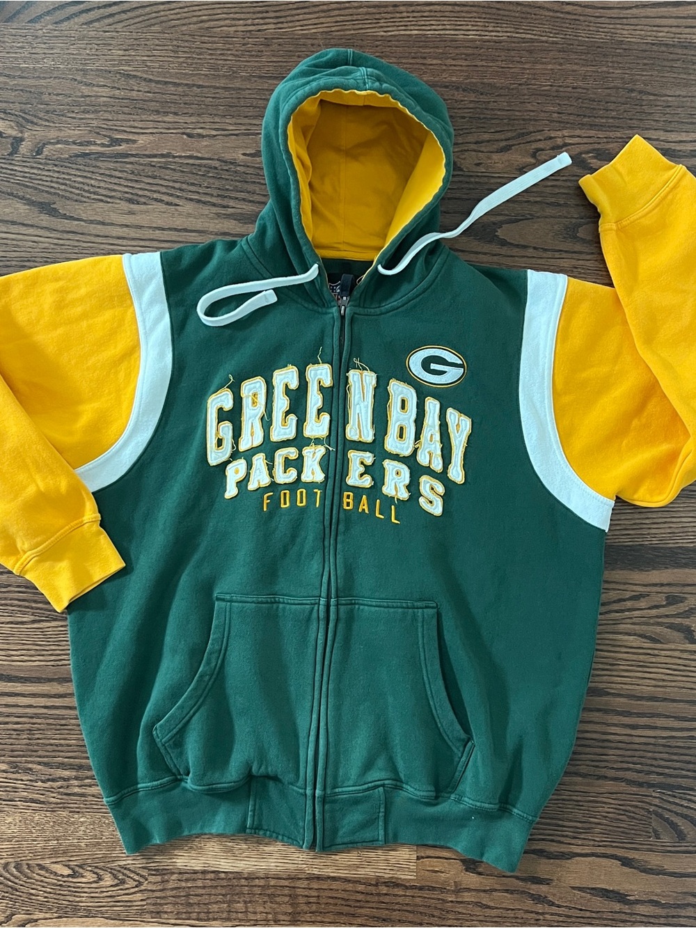 vintage Green Bay Packers full-zip hooded sweatshirt size XXL
